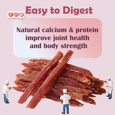 Duck Jerky Dog Treats, Real Duck Strips Dog Snacks, High Protein Dog Jerky, Soft Chewy Dog Training Treats for Small Medium Large Dogs, Healthy Dog Chews in Resealable Bag, 10.6 oz (300g)