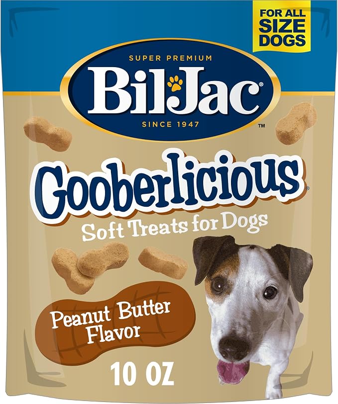 Bil-Jac Gooberlicious | Peanut Butter Soft Treats Dogs Never Say No to | Real Chicken Liver First Ingredient, No Fillers or Soy, Made in USA Since 1947 | 10 oz