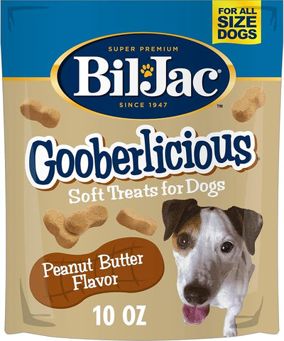 Bil-Jac Gooberlicious | Peanut Butter Soft Treats Dogs Never Say No to | Real Chicken Liver First Ingredient, No Fillers or Soy, Made in USA Since 1947 | 10 oz