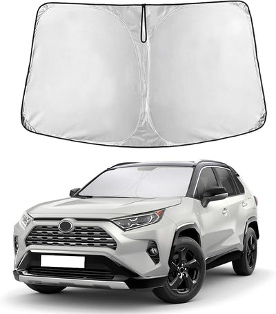 EcoNour Windshield Sunshade Compatible for Toyota RAV4 2019-2024 2025,2026 LE, XLE, Premium, XSE, Limited, SE, TRD Off-Road, Sun Visor for Front Window Sun Shade Cover, UV Protector, Car Accessories