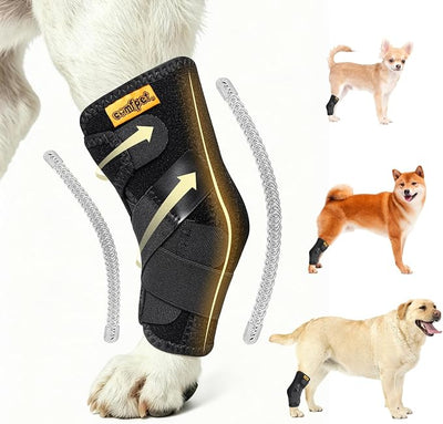 Large Dog Hock Brace (40-90 lbs), Heavy-Duty Hind Leg Support for Labrador, German Shepherd, Golden Retriever, ACL, CCL & Hip Stability - Size L