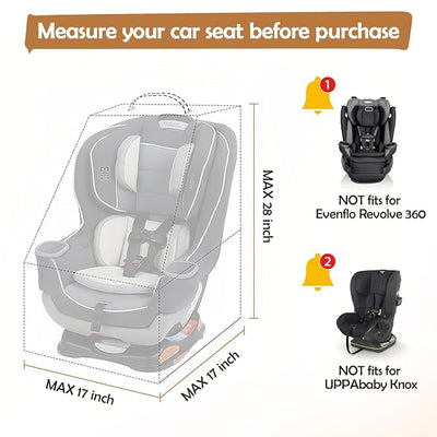 YOREPEK Padded Car Seat Travel Bag for Airplane, Gate Check Carseat Backpack for Air Travel, Baby Travel Essentials for Flying, Car Seat Stroage Cover Bag (All Black)