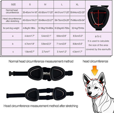 Dog Ear Muffs, Dog Earmuffs Noise Protection, 29dB NRR Noise Canceling Ear Muffs for Dog, Dogs Headphones
