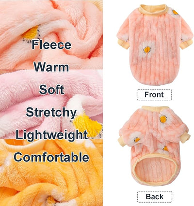 Dog Sweater, 3 Pack Dog Sweaters for Small Dogs, Dog Clothes for Small Dogs Girl Boy, Ultra Soft and Warm Puppy Sweater Dog Coat for Winter Christmas (Dy Pink+Dy Purple+Dy Yellow, XX-Large)