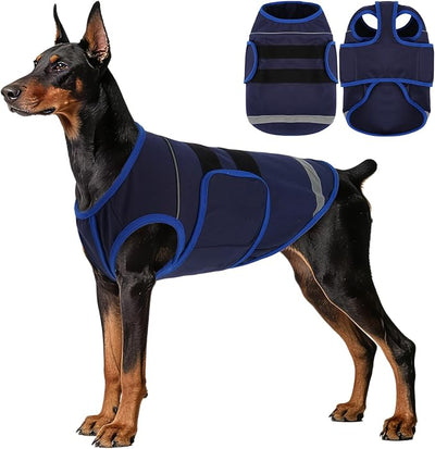 IDOMIK Dog Anxiety Vest, Dog Thunder Jacket Anxiety Calming Vest | Dog Depression & Anxiety Relief,Adjustable,Reflective Strips,for Thunderstorms,Fireworks,Separation,Vet Visit & Grooming