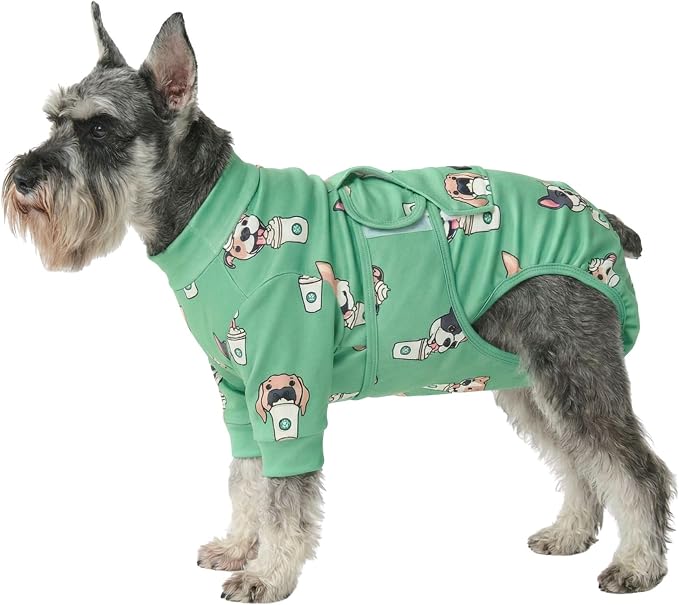 Spark Paws Dog Surgery Recovery Suit – Dog Recovery Suit After Surgery, Anti-Lick Dog Onesie, Abdominal Wound Protector, Soft Cone Alternative for Spay Neuter Male Female Pet Recovery - Pup Cup - M