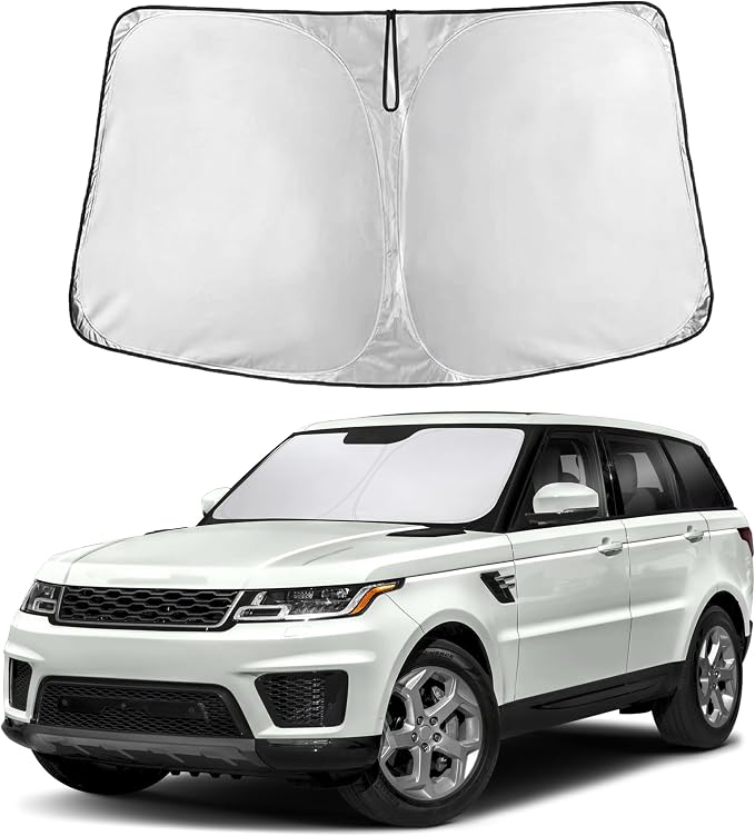EcoNour Windshield Sunshade Compatible for Land Rover Range Rover Sport 2014-2020 2021 2022, Sun Visor for Front Windshield & Window Sun Shade Cover, UV Heat Blocker & Protector, Car Accessories