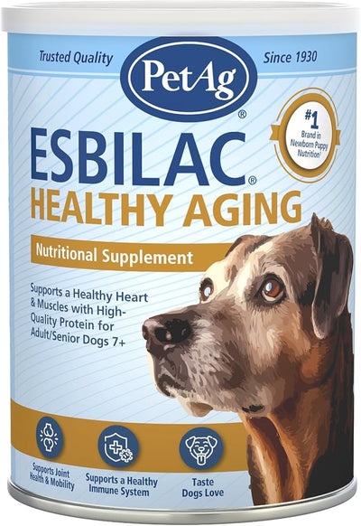 PetAg Esbilac Healthy Aging - 14 oz - Supports a Healthy Heart & Muscles with Protein for Adult/Senior Dogs 7+ - Easy to Use