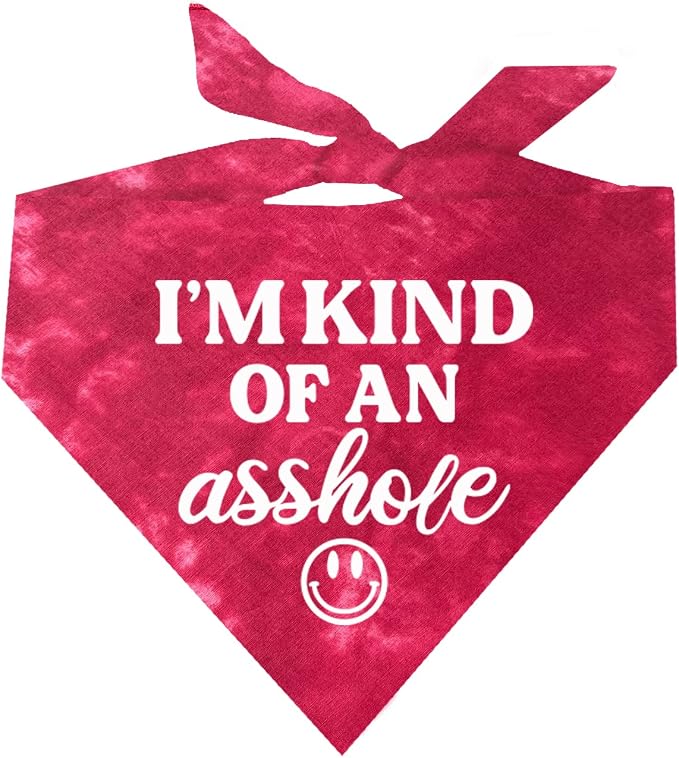I'm Kind of an As*Hole Dog Bandana | Red Scrunch | (x)