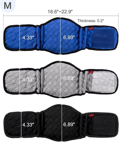 Mkono Male Dog Belly Band Wraps Washable Dog Diapers Male for Small and Medium Dogs, Waist 14.2 Inches to 20 Inches(3 Pack,Blue,Black,Gray)