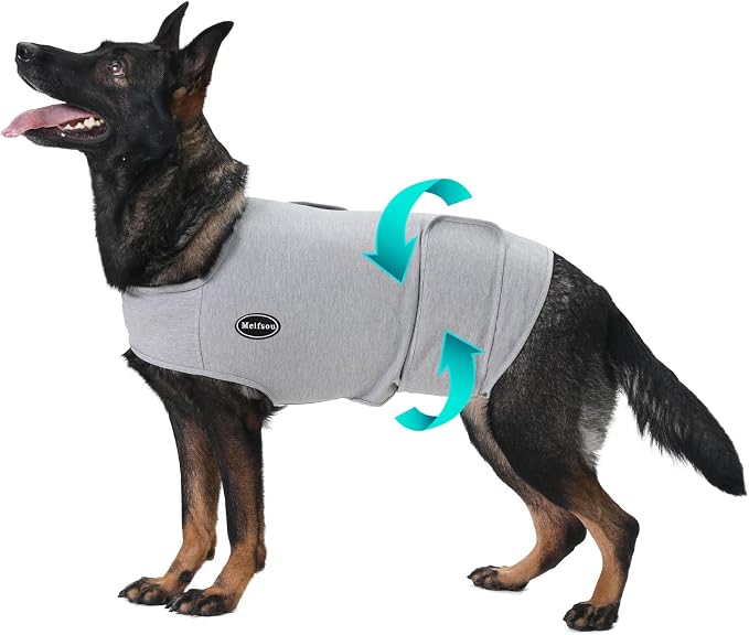 Meifsou Dog Anxiety Vest, Skin-Friendly Thunder Jacket for Dogs, Dog Calming Shirt for Thunder, Fireworks, Vet Visits and Separation - Keep Pet Calm Without Medicine & Training, Anti Anxiety for Dogs