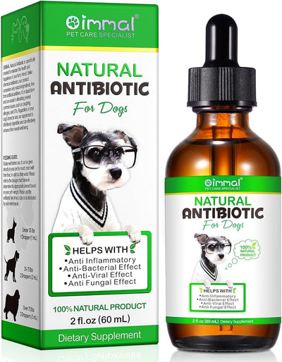 Antibiotics for Dogs, Natural Dog Antibiotics Supports Dog Allergy and Itch Relief, Dog Supplies Antibiotics, Dog Multivitamin for Pets, Bacon Flavor - 60ml / 2.02oz