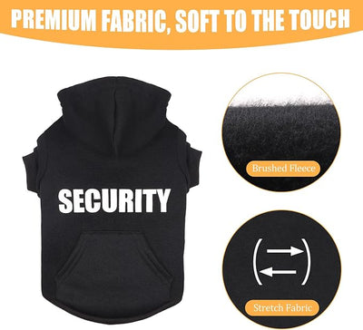 Security Dog Sweater Soft Brushed Fleece Clothes Hoodie Sweatshirt with Pocket Dog Sweaters for Large Dogs(XL)