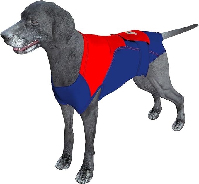 SurgiSnuggly Veterinary Invented Dog Surgical Recovery Suit for Female Spay or Male Dogs, Neuters Onesie,Cone Alternative,Original Onesie Bodysuit for After Surgery Small, Medium, Large Dogs LS BR