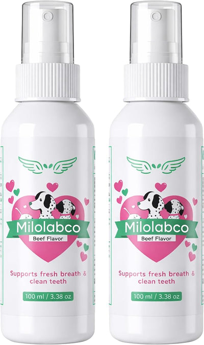 Milolabco Advanced Dental Spray, Natural Source of Minerals that Helps Minimize Tartar Buildup, Freshens Breath, for Healthy Balance of Oral, Milolabco Dog Dental Spray, Supports Oralhygiene, 100ml