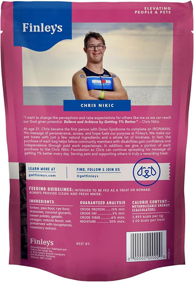 Finley's Training Treats for Puppies, Soft Turkey Dog Treats for All Dogs and Sizes, Limited Ingredient, Low Calories, 16oz, 6 Pack