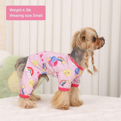 Dog Pajamas Pjs Soft Stretchy Dog Clothes for Small Dogs Girl Boy Medium Size Dogs Spring Summer Puppy Clothes Doggie Onesies Cat Pet Jammies Outfit