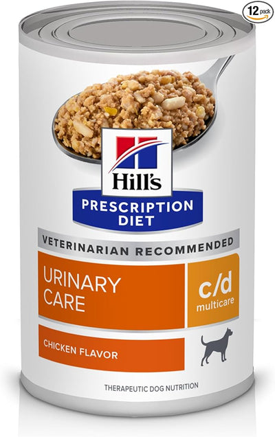 Hill's Prescription Diet c/d Multicare Urinary Care Wet Dog Food, Chicken, 13 oz. Cans, 12-Pack