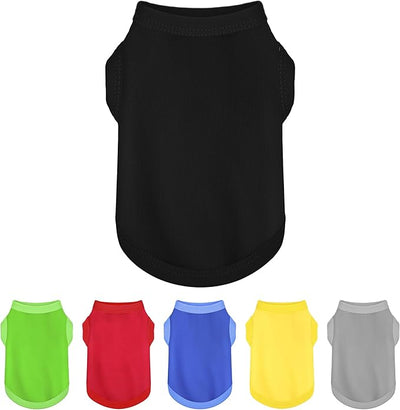 Upgrade Your Pup's Wardrobe: Sleek Solid-Colored Dog Shirt Tank Top, Perfect for Small to Medium Dogs, Offering Simple Style and Comfort Black XL