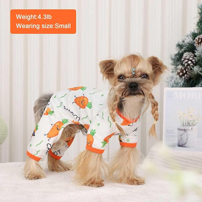 Dog Pajamas Pjs Soft Stretchy Dog Clothes for Small Dogs Girl Boy Medium Size Dogs Spring Summer Puppy Clothes Doggie Onesies Cat Pet Jammies Outfit