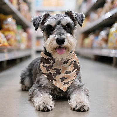 KEIAHUAN Dog Bandanas Soft Comfy Bibs Adjustable Triangle Bandana Washable Reversible Handkerchief for Pet Cat and Dog, Duck Hunting Camouflage