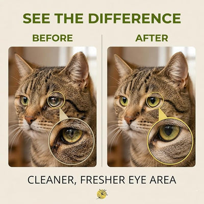 Dylan's cabin Cat Eye Wash, 180ml Gentle Pet Eye Cleaner Solution for Cats Dogs, Cleans Tear Stain Residue Dirt Debris, pH-Balanced Formula with Glycerin Honeysuckle Extract Lutein