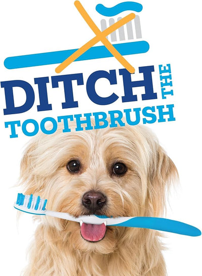 Vetality Brush Free Daily Dental Care Chews for Dogs | Cleans Teeth and Freshens Breath | 30 Count | B.E.S.T. Complex Provides Complete Oral Cleaning and Tartar Control