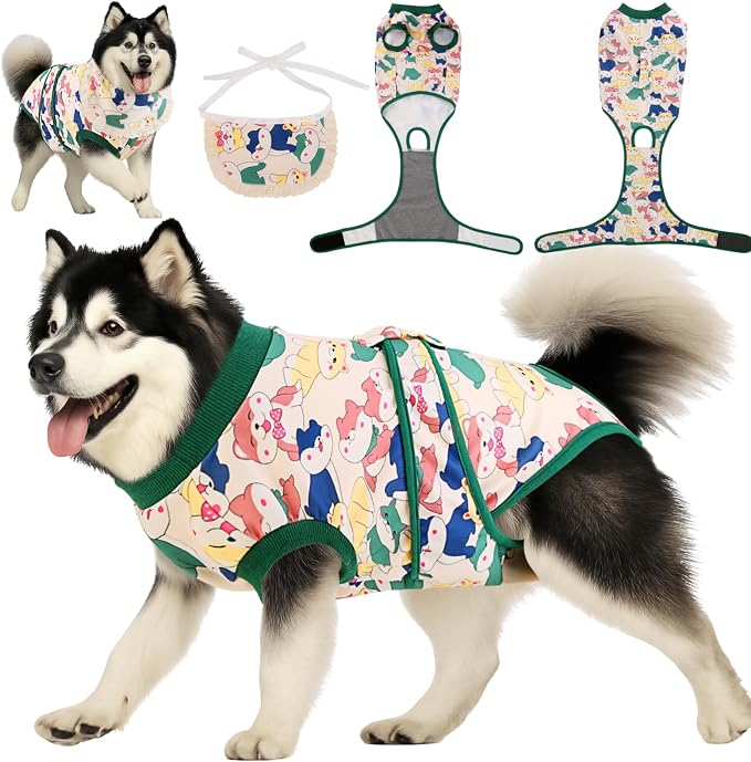 Dog Surgery Recovery Suit for Female/Male Spay & Neuter, Large/Medium/Small Dogs Onesie Full Body Surgical Suits After Spayed/Neutered, Medical Pet Onesies Bodysuit Post Neutering Essentials