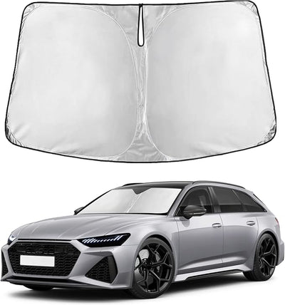 EcoNour Windshield Sunshade Compatible for Audi RS 6 2003-2023 2024 2025, Sun Visor for Front Windshield & Window Sun Shade Cover, UV Heat Blocker & Protector, Car Accessories