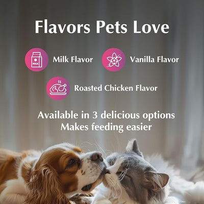 No More Worms in Cats and Dogs- Dewormer for Cats and Dewormer for Dogs - Vanilla Flavours 120 mL / 4 oz Glass Bottle – Includes 3 mL Dropper with Cap (Vanilla Flavor)