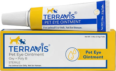 Pet Eye Care Ointment for Dogs, Cats and All Pets 1/8 oz /3.5gr Tube