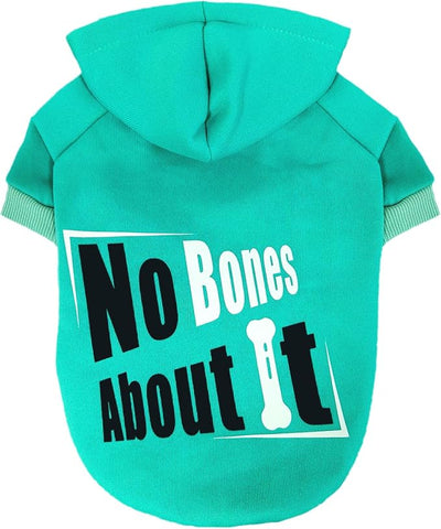 Jecikelon Print Dog Hoodies for Small Dogs, Soft Fleece Puppy Clothes for Pet Cat, Warm Winter Outfits Cold Weather Coats, Cute Sweatshirt Puppies Costume (Cyan, X-Large)