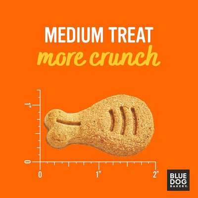 Blue Dog Bakery More Crunch Chicken, Dog Biscuits, Healthy Treats, Made with Real Chicken, 14 oz (Pack of 6)