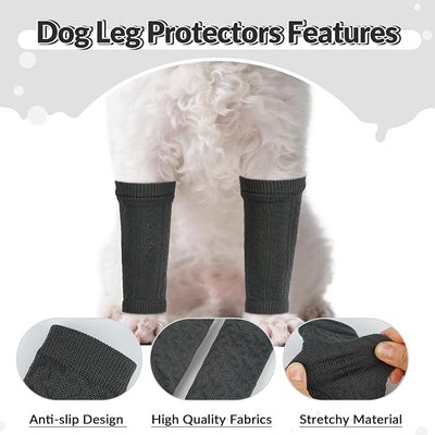 ROZKITCH 4 PCS Cat Sleeve to Stop Licking, Cat Leg Wrap, Leg Lick Protection Sleeve for Hot Spot, Stop Pet Licking and Chewing-Legs