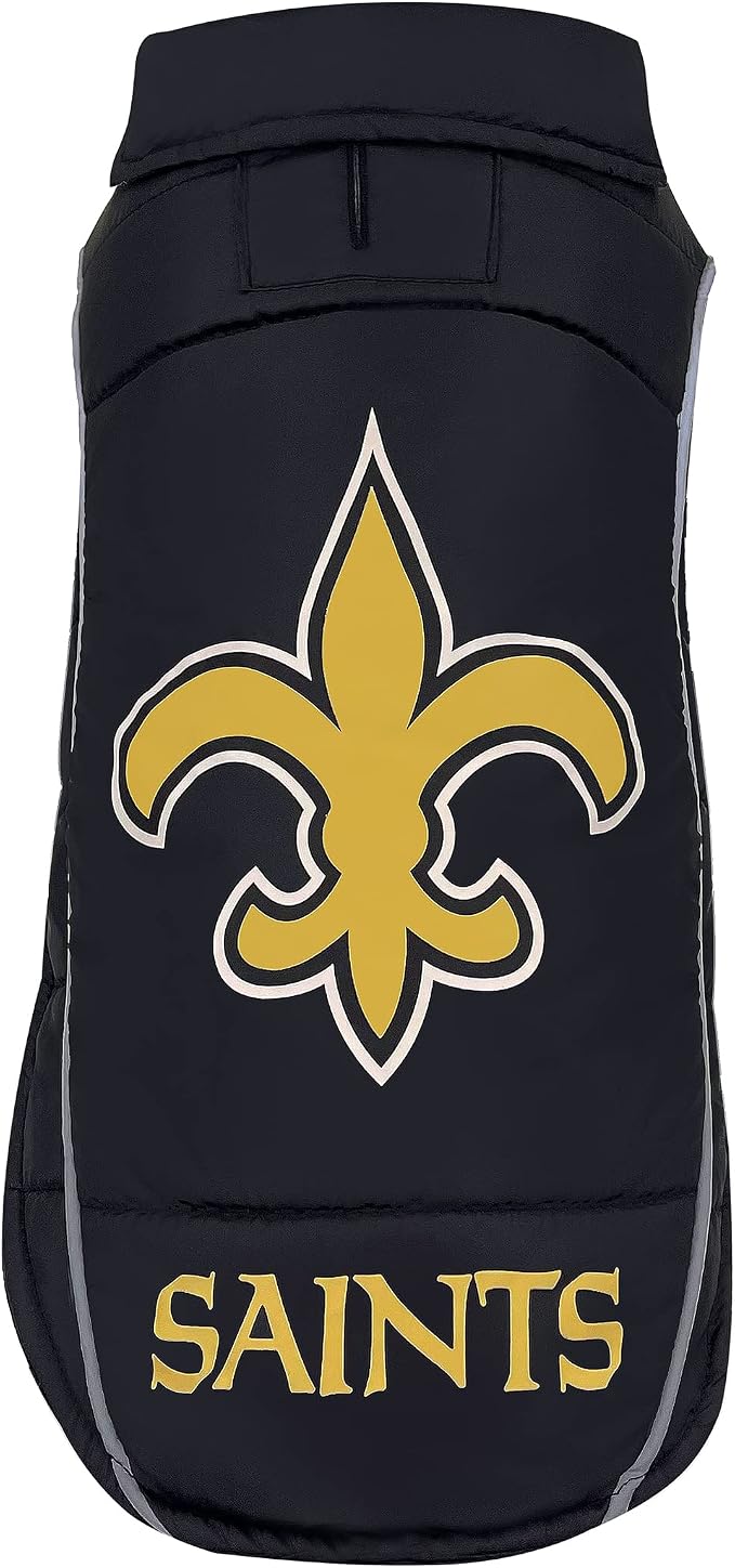 Pets First Pets NFL Licensed Dog & Cat Vest Pet Puffer Down Coat Jacket, Team Color, Small US