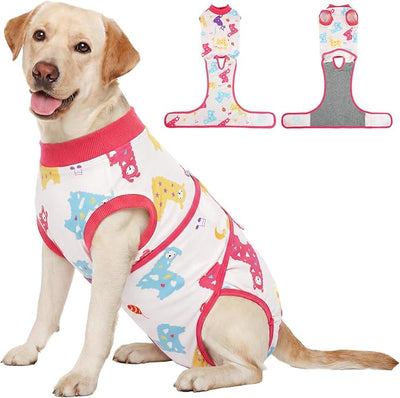 Kuoser Dog Recovery Suit After Surgery, Dog Surgery Suit Female Spay, Male Neuter, Anti-Licking Pet Onesie, Surgical Recovery Bodysuit for Abdominal Wounds,Skin Disease, E-Collar Cone Alternative, 2XL