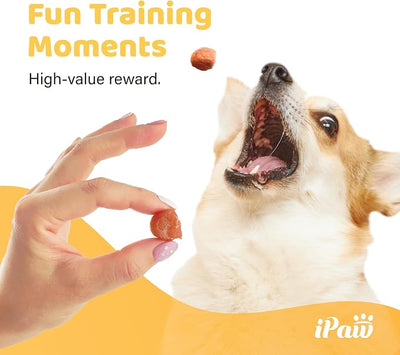 iPaw Chicken Tots Dog Treats for Puppy Training, SQF Certified Human Grade Dog Treat, Hypoallergenic, Easy to Digest (Chicken Tots)