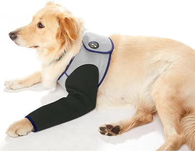 Coodeo Dog Recovery Suit, Cone Collar Alternative, Abrasion Resistant Dog Recovery Sleeve, Washable 2.5mm Thick and Waterproof, Pet Wounds Prevent Licking, Bite, Keep Dry（Grey，M