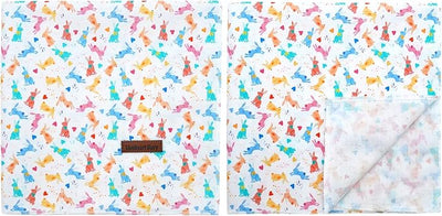 Lionheart Easter Dog Bandana - Soft Washable Square Adjustable Bandana for Medium Large Dogs