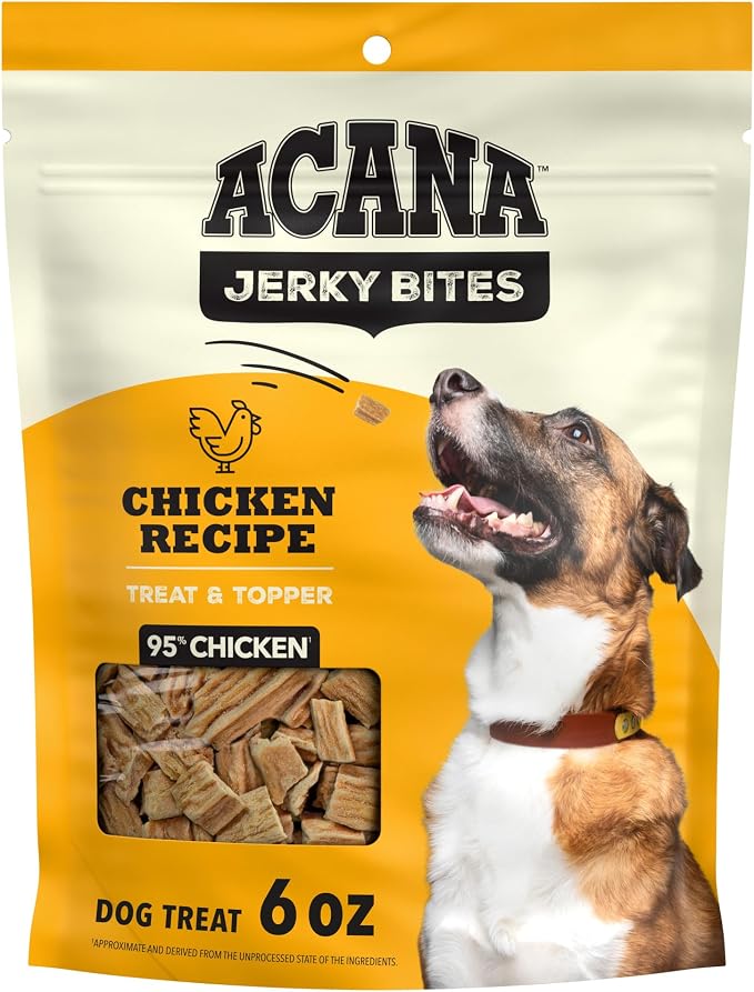 ACANA Jerky Bites Dog Treats Poultry Recipe, 6oz Bag