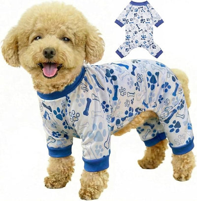 Vet-Approved Dog Onesie Pajamas for Puppy Small Dog Pjs, Ultra-Premium Hypoallergenic Polyester, Lightweight, Breathable & Won't Overheat, Gentler on Skin, Size XS (Pet: 2.5-4lbs)