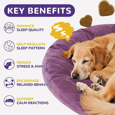 Melatonin for Dogs - Dog Sleep Aid Calming Chews for Small and Large Dogs - Natural Hemp Dog Sleep Aid, Puppy Sleeping Pills for Anxiety, Stress, Separation, Barking, Fireworks,150 ct