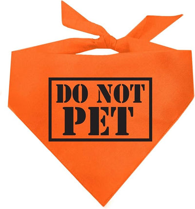 Do Not Pet Dog Bandana (Orange, OS 837)