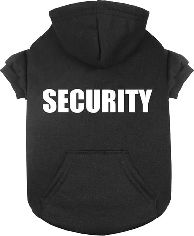 Dog Sweaters for Medium Dogs Security Dog Hoodie Pet Sweater Soft Brushed Fleece Clothes Pet Hoodie Sweatshirt with Pocket(M)