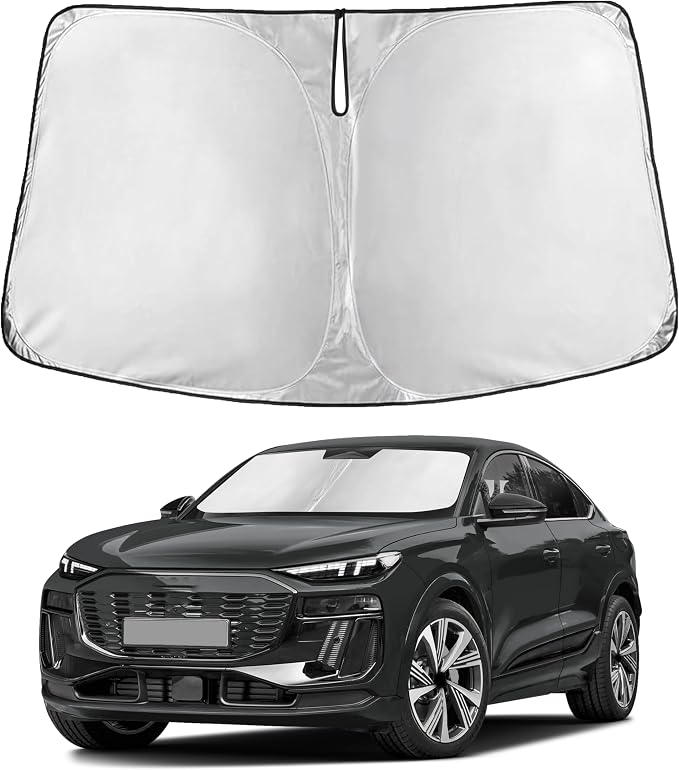 EcoNour Windshield Sunshade Compatible for Audi SQ6 e-tron 2025 2026 2027, Sun Visor for Front Windshield & Window Sun Shade Cover, UV Heat Blocker & Protector, Car Accessories