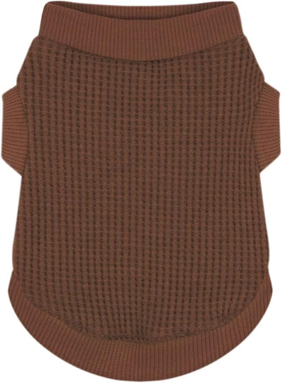 Cozy and Functional Dog Shirts for Small Puppies: Stretchable Brown Attire with Easy-On Design, Ideal for Chihuahuas and Yorkies - Enhance Comfort and Playfulness on Chill Days Small
