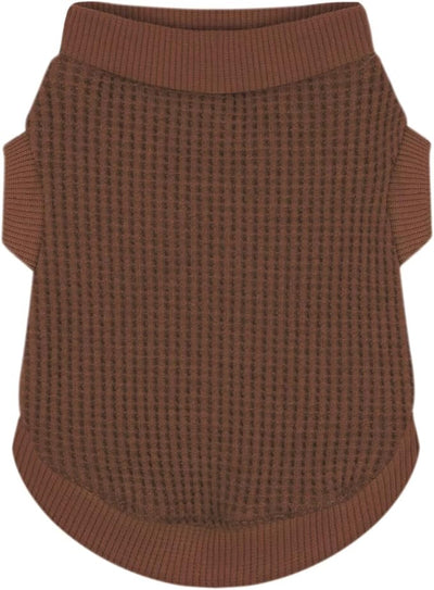 Cozy and Functional Dog Shirts for Small Puppies: Stretchable Brown Attire with Easy-On Design, Ideal for Chihuahuas and Yorkies - Enhance Comfort and Playfulness on Chill Days Medium
