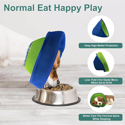 Soft Dog Cone Recovery Collars & Cones After Surgery for Small,Medium Large Dogs,Adjustable Breathable Dog Cone Collar,Protect Pets from Licking Wounds,Soft and Comfortable, Reduce Anxiety (blue, XXL)