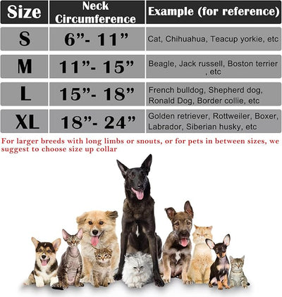 Inflatable Cone Collar for After Surgery, Soft Adjustable Blow up Donut E-Collar for Small Medium Large Dogs and Cats