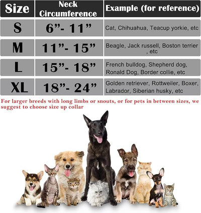Inflatable Cone Collar for Dogs After Surgery, Soft Adjustable Blow up Donut E-Collar for Small Medium Large Dogs and Cats